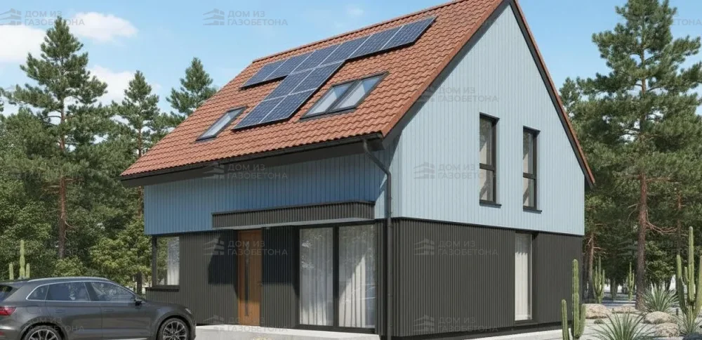 Проект Двухэтажный дом 9 на 9, 119 м2