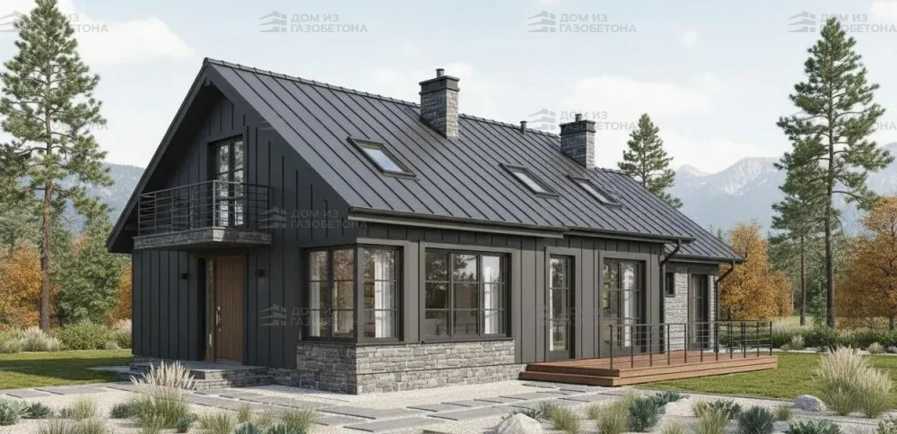 Проект Двухэтажный дом 15 на 9, 146 м2