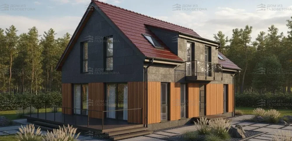 Проект Двухэтажный дом 13 на 14, 186 м2