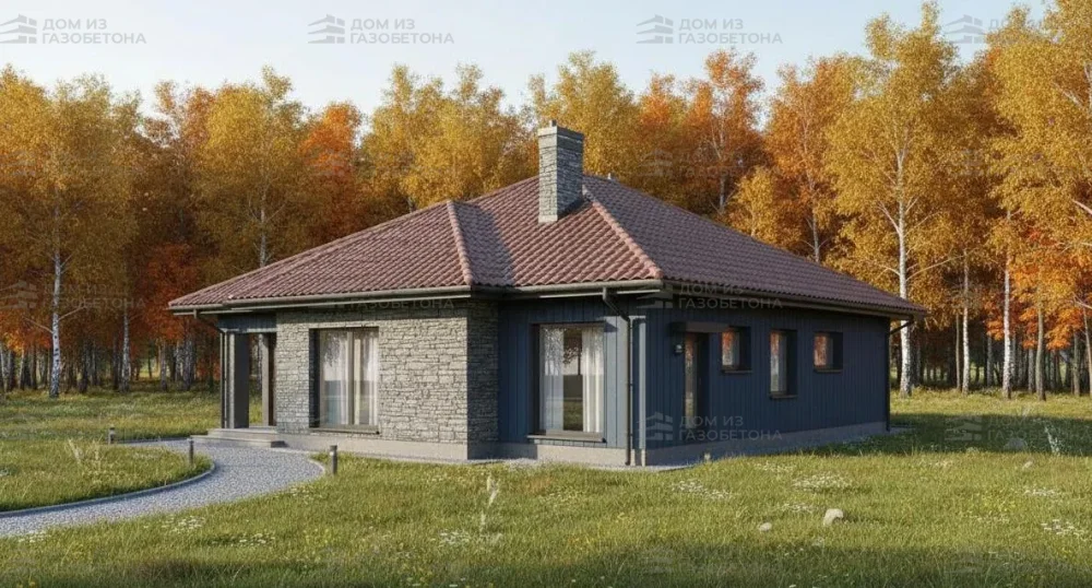 Проект Одноэтажный дом 12 на 16, 131 м2