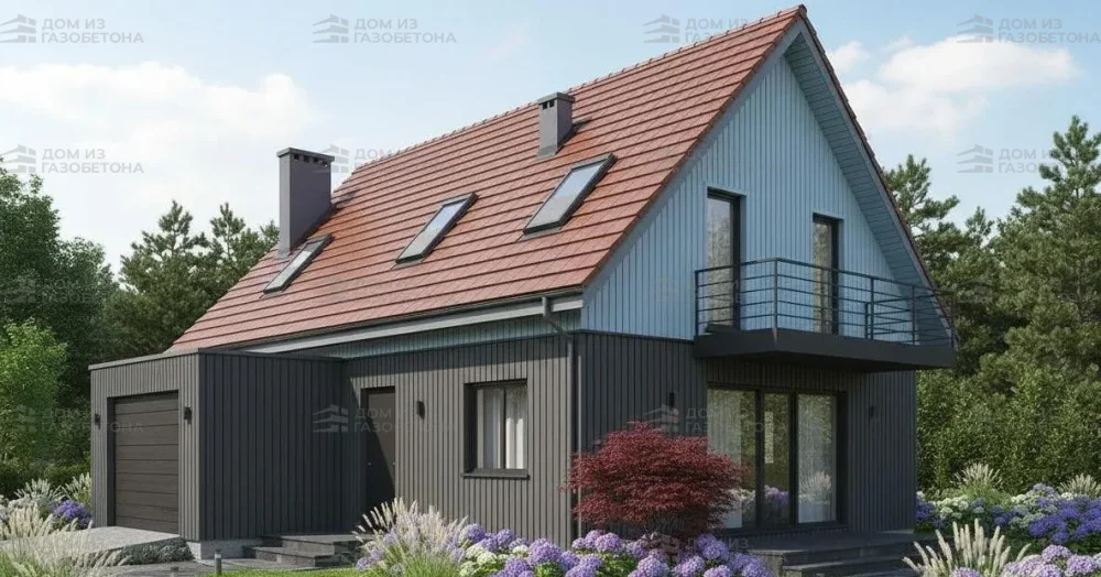 Проект Двухэтажный дом 15 на 11, 155 м2