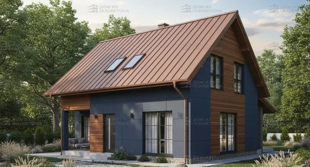 Проект Двухэтажный дом 10 на 10, 124 м2