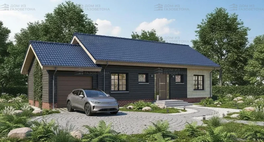 Проект Одноэтажный дом 15 на 9, 109 м2