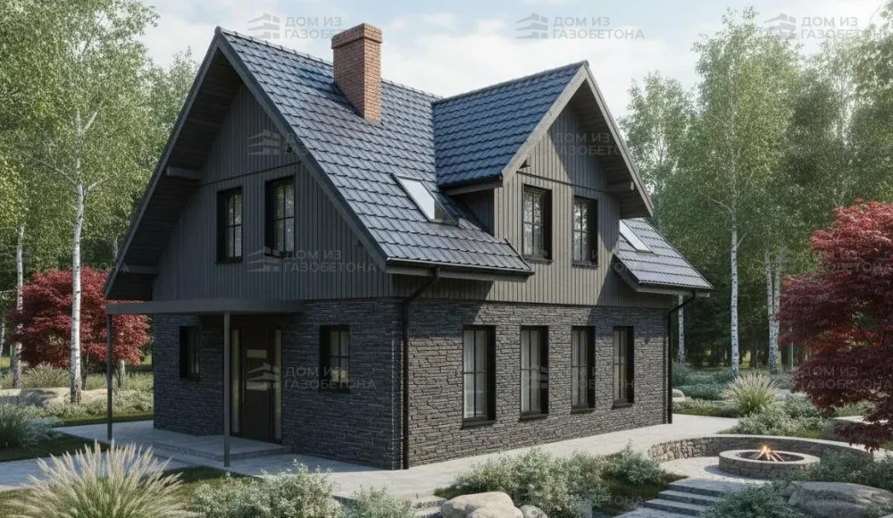 Проект Двухэтажный дом 12 на 10, 149 м2