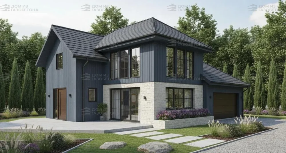 Проект Двухэтажный дом 19 на 16, 295 м2