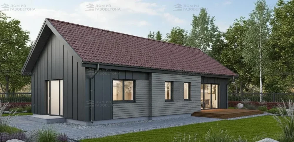 Проект Одноэтажный дом 13 на 16, 120 м2