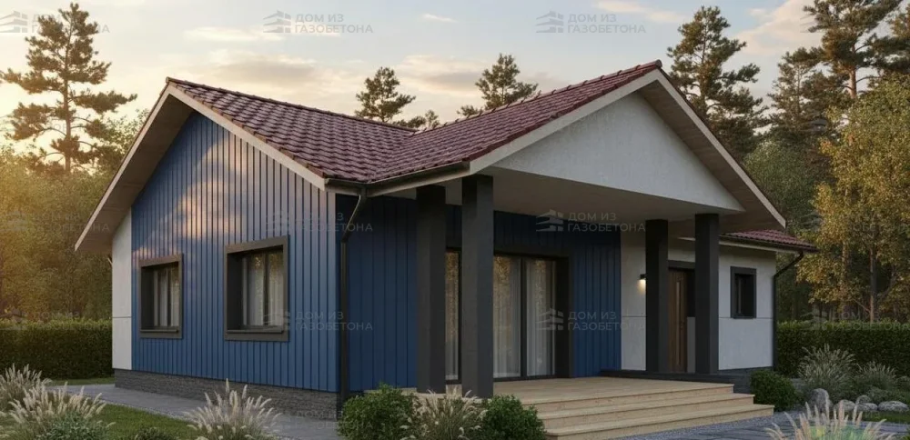 Проект Одноэтажный дом 14 на 10, 100 м2