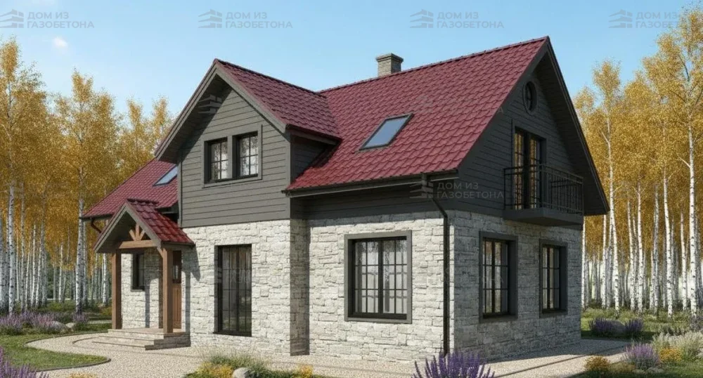 Проект Двухэтажный дом 12 на 11, 136 м2