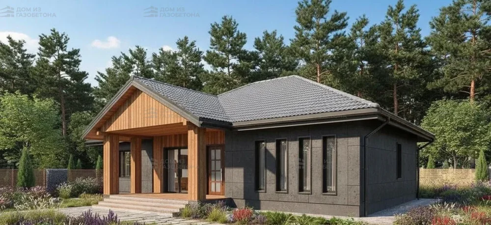 Проект Одноэтажный дом 13 на 11, 94 м2